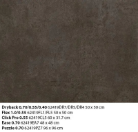 Allura Flex Material 62419FL1 nero concrete (50x50 cm)