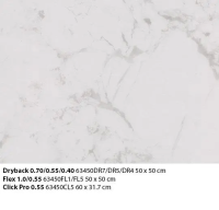 Allura Flex Material 63450FL5 white marble (50x50 cm)