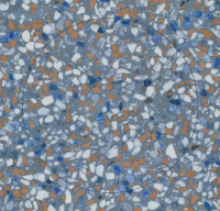 Allura Material 63592DR7 blue terrazzo circle (50x50 cm)