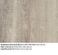 Allura Flex Wood 60151FL5 white raw timber Планка 120*20 см